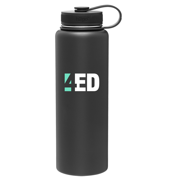 40 oz h2go Venture Water Bottle – Matte Black