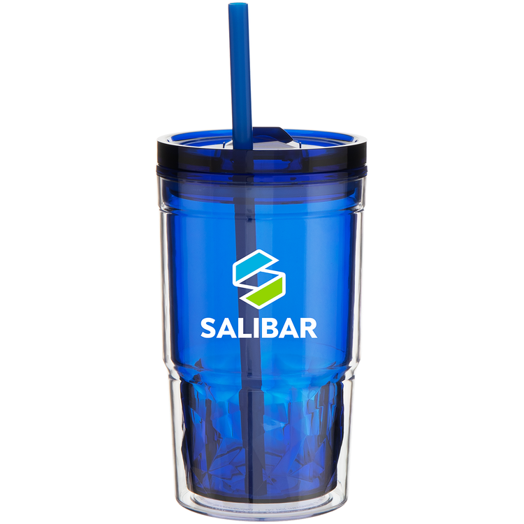 16 oz Clarity Travel Tumbler – Blue