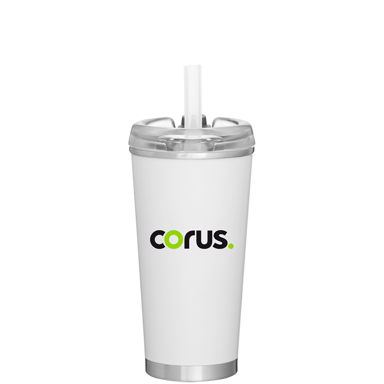 16.9 oz Brooklyn Travel Tumbler – Matte White