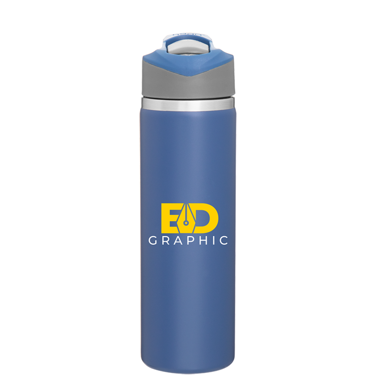 20.9 oz h2go Pilot Travel Tumbler – Matte Blue