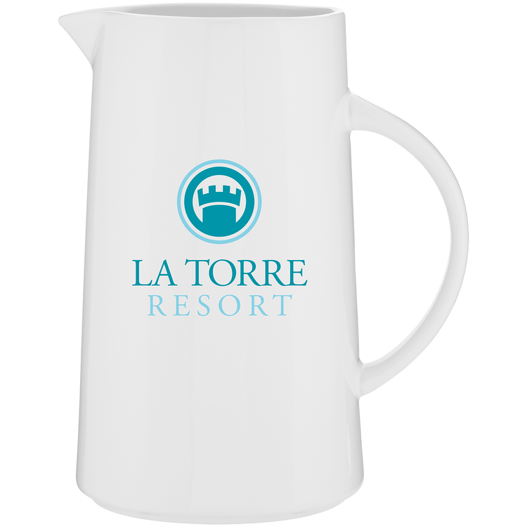67 oz Wasser Ceramic Pitcher – White